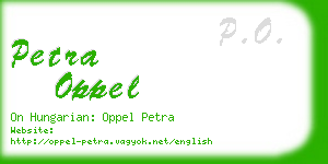 petra oppel business card